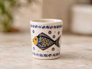 Ceramic Screen Printed Cartoon Fish Pattern Tea & Coffee <b>Mugs</b> Classic Style Dishwasher Safe Gift <b>Box</b> Packaging for Giveaways - Product Image 5
