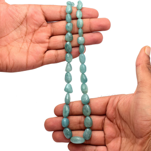 Grandidierite 7x9mm-12x18mm Cuentas de pepitas lisas Grandidierita natural Piedra preciosa Fancy Oval Tumbled Beads para joyería - Product Image 4