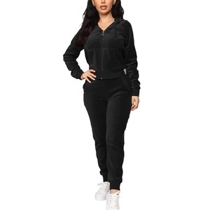 Chándal de 2 Piezas para Mujer, Invierno, Corte Ajustado, 100% Algodón, para Fitness y Jogging, con Logotipo Personalizado OEM - Product Image 4