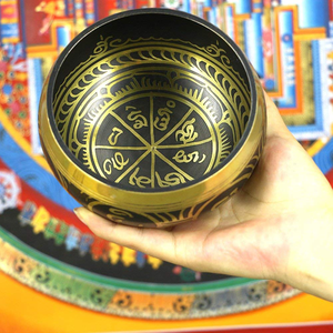 شعار التبت المعدني ، بوتقة الكوارتز للعلاج بالصوت والتأمل - Product Image 3