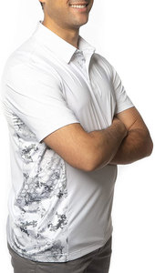 Hommes été nouveau décontracté à manches courtes mince pour POLO chemise séchage rapide respirant rétractable couleur unie brodé extérieur - Product Image 6