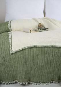 Couverture en mousseline de coton 100% super douce, tissée à rayures, pour toutes les saisons, 7 couches de gaze, fabrication turque, respectueuse de l'environnement - Product Image 4