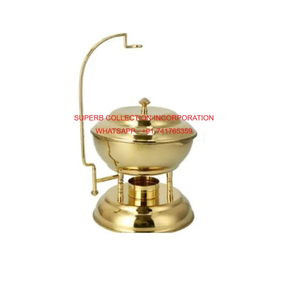 Nouveau chauffe-plat de luxe en laiton doré orné avec couvercle en relief et support pour buffet d'hôtel et restaurant restauration prix le plus bas - Product Image 4