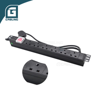 Gcabling Smart PDU 1U 19 pouces pour rack, C13 C19, universel Allemagne Royaume-Uni États-Unis, unité de distribution d'alimentation pour armoire avec 6, 8, 10 ou 20 ports
