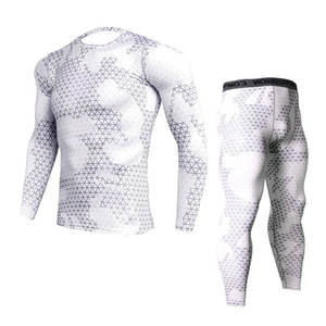Traje de Compresión Ligero de 2 Piezas para Hombre, Transpirable, de Secado Rápido, Nailon/Poliéster, Ropa Deportiva para Yoga - Product Image 1