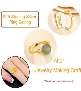 แหวนเงินสเตอร์ลิง925ตั้งค่าเวอร์เมอิลสำหรับ7-8มม. ประดับมุกแบบปรับได้แหวนมุกสำหรับการทำแหวนแบบ DIY - Product Image 4