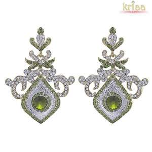 Tip <b>Top</b> Fashions 1301331 Fine Dangle <b>Earrings</b> Austrian Stone Gold Plated Dangler - Product Image 1