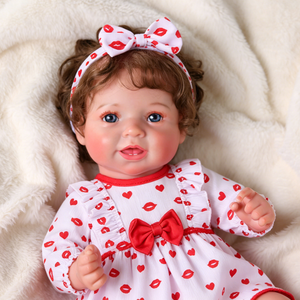 Poupées reborn Babeside Vead de 20 pouces, cadeau de la Saint-Valentin pour filles, tête en vinyle, membres en tissu, corps réaliste, poupée bébé réaliste - Product Image 3