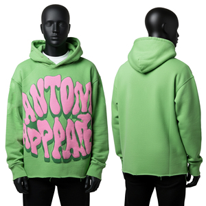 Logo personnalisé hommes sweats à capuche fabricants de vêtements 100% coton 500 600 Gsm poids lourd recadrée graphique Boxy fermeture éclair strass sweat à capuche - Product Image 1