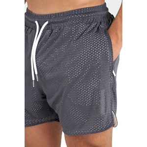 Premium Men Athletic Mesh Shorts Quick Dry Breathable Basketball <b>Training</b> Gym Running Shorts Elastic Waist Sports Fitness Shorts - Product Image 5