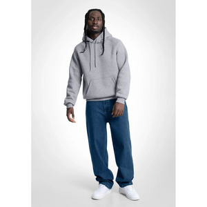 New <b>Men's</b> High Quality Melange <b>Grey</b> Color <b>Men's</b> <b>Hoodie</b> 100% Cotton Pocket Design Screen Printing <b>Plain</b> Pullover <b>Hoodie</b> For <b>Men</b> - Product Image 2