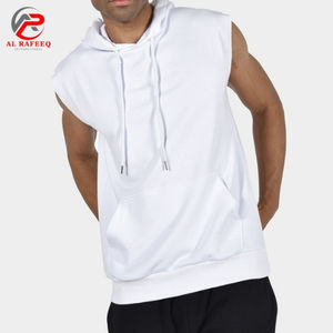 Sweat-shirt sans manches pour homme, entraînement de musculation en salle de sport, course à pied, coupe ajustée, coton et polyester, pull sans manches pour homme - Product Image 1
