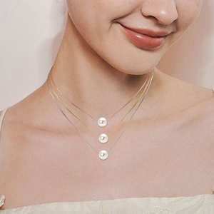 Collar con Colgante de Perla de Agua Dulce en Plata de Ley 925, Joyería Clásica de Moda - Product Image 1