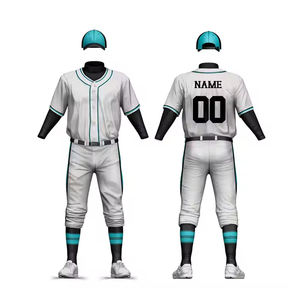 Ropa Deportiva de Pakistán, Uniforme de Béisbol Personalizado, Transpirable, Talla Grande, Conjuntos de Jersey Reversibles, 100% Poliéster - Product Image 2