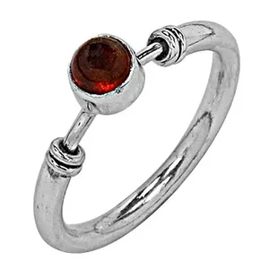 Bague minimaliste pour femme en argent 925, pierre précieuse naturelle rouge, coupe princesse, motif géométrique, plaqué rhodium, hypoallergénique, fine - Product Image 1
