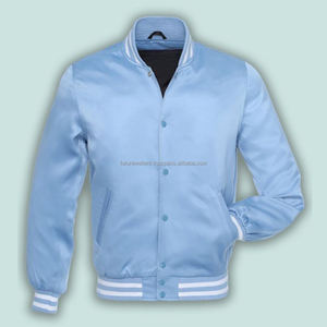 OEM Pakistan Made Men's Varsity Letterman <b>Patchwork</b> <b>Jacket</b> High Quality Coated High Street Stand Collar Front for Spring Season - Product Image 3