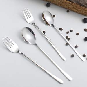 Ensemble de couverts en acier inoxydable de qualité supérieure Argenterie de qualité pour restaurant, y compris fourchette, couverts, service alimentaire, acier miroir stocké - Product Image 1