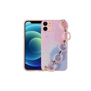 Étui de téléphone en silicone de luxe à motif marbré scintillant avec dragonne, coque de protection premium pour iPhone 11 et iPhone 7 Plus - Product Image 1