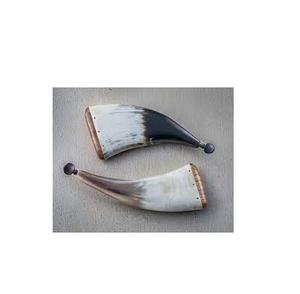 Meilleure corne à boire en poudre avec support de ceinture en cuir Corne à boire de vin rare articles de fête antiques les plus vendus - Product Image 1