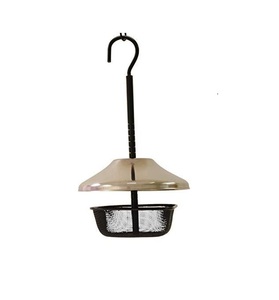 Ak Brass Hut Style Small Bird Níquel Acabado Metal Colgante Birds Feeder y Pottery Feeder - Product Image 3