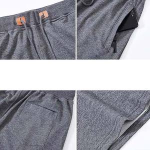 Shorts de sport pour hommes 2025 à taille élastique, 100 % coton, sur mesure, prix de gros, pour le jogging, couleur unie, haute qualité - Product Image 4