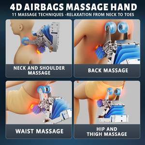 Nuevo Sillón de Masaje 4D para Todo el Cuerpo, 166 Rieles Flexibles, 18 Modos, 11 Técnicas, 36 Masajes con Bolsas de Aire, con Estiramiento de Yoga, Masaje de Pies - Product Image 4