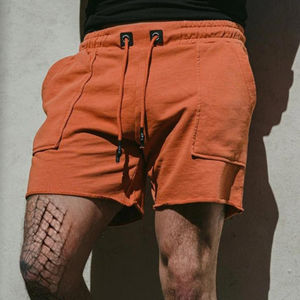 Pantalones Cortos Deportivos Profesionales de Peso Pesado de 280 g, Lavados a la Moda, Transpirables, de Secado Rápido, con Cintura Elástica Sólida, Pantalones Cortos Casuales de Gimnasio para Hombre - Product Image 3