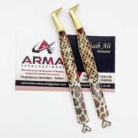 Extensions de cils professionnelles en acier inoxydable, revêtement papier, motif guépard, volume russe, type L, durables, de précision, pour une pose durable