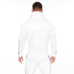 Men's Two-Piece Training Tracksuit Hooded Jogger Pants and Printed Skinny Running <b>Leggings</b> Solid Sport Fashion Set - Product Image 2