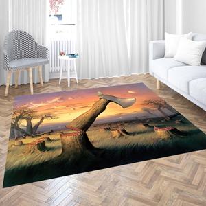 Tapis en bois rouge Viladimir Kush, Tapis Viladimir Kush, Tapis imprimé, Tapis à poils doux - Product Image 2