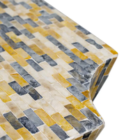 Vente en gros Tabouret de table d'appoint haut de gamme en nacre incrustée de nacre fabriquée avec coque MOP jaune fabriqué au Vietnam