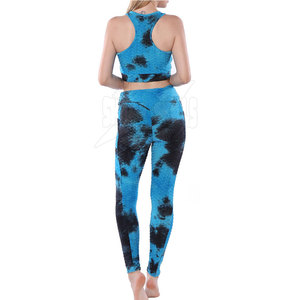 Gimnasio de alta calidad para mujer, conjunto de Yoga sin costuras de 2 piezas, patrón sólido, ropa deportiva para gimnasio, características de talla grande - Product Image 2