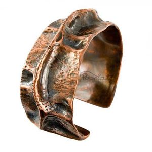 Handcrafted Stylish Copper Fashion Bracelet with Chakra Engraving Wellness and Fashion <b>Jewelry</b> Bangles - Product Image 2