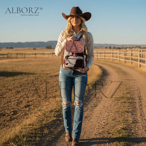 Sac à dos bohème de créateur en cuir véritable fait main, multicolore, élégant et portable, vente chaude pour femmes - Product Image 5