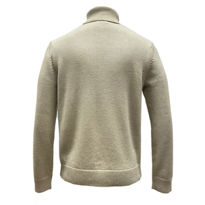 Suéter de Punto Trenzado Jacquard de Lana Merino Extrafina Premium para Hombre FW23, Cuello Mao Personalizado con Media Cremallera, Grueso, de Secado Rápido, para Invierno - Product Image 2