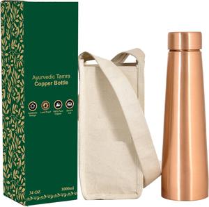 Gravure conçue bouteille d'eau en cuivre de produit très percutant avec Durable avec boîte taille standard disponible pour la vente de cadeaux - Product Image 3