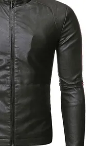Meilleure vente Veste en cuir de mouton de style motard pour hommes, matériau léger en duvet, différentes couleurs pour l'extérieur - Product Image 6