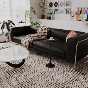 Customized Design Wooden and Metal <b>Round</b> Drink <b>Table</b> <b>Side</b> <b>Table</b> for Small Spaces for Living Room (Rustic Brown) - Product Image 4