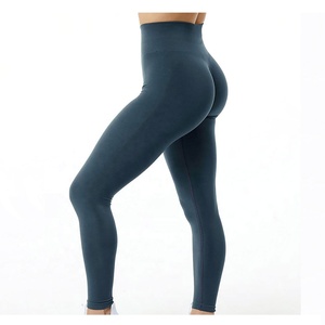 Leggings de entrenamiento sin costuras de cintura alta para mujer, con efecto fruncido en los glúteos, diseño personalizado, ajustados, para adultos - Product Image 6