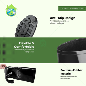 SSBO Grosir Bottes hautes noires en PVC Premium, résistantes aux morsures de serpent, imperméables, durables, antidérapantes, pour jardinage, été et automne - Product Image 5