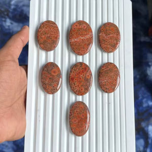 Cabujón de Jaspe Amapola 100% Natural, Diseño Único de Jaspe Amapola, Piedra Semipreciosa Suelta, Piezas de Artesanía con Piedras Preciosas - Product Image 1