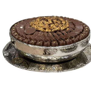 Tazón de Chocolate de Metal Más Vendido con Bandeja, Diseño Vintage, Forma Redonda, Vajilla de Ramadán, Tazón para Dulces, Tazón de Metal Plateado Premium - Product Image 5