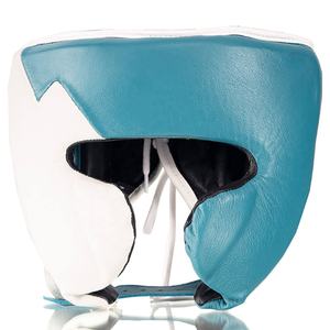 Protège-têtes de kickboxing professionnel en cuir PU Patchwork noir et rouge avec logo personnalisé de dernière conception - Product Image 6