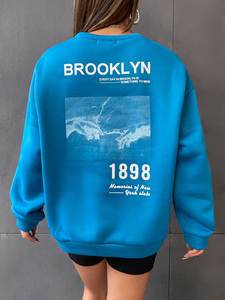 Personalizado 100% algodón Otoño Invierno de gran tamaño de algodón Unisex mujeres sudaderas con capucha - Product Image 4