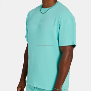 T-shirt pour homme en coton 100% personnalisé, nouvelle mode, uni, vêtements OEM avec impression de logo, coupe ample et motif uni - Product Image 3