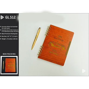 Promotion cuir affaires papeterie cahier stylo ensemble Logo personnalisé boîte-cadeau emballage-cadeau de noël parfait pour le bureau - Product Image 5