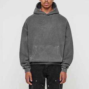 Nuevo mejor diseño de alta calidad para hombres sudaderas con capucha transpirable 100% algodón secado rápido lavado ácido estilo bordado OEM mantenido - Product Image 1