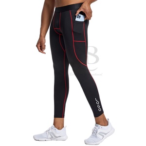Pantalon de compression personnalisé pour hommes, leggings de course, séchage rapide, pantalon de gym, survêtement, prix de gros bon marché OEM 2025 - Product Image 4