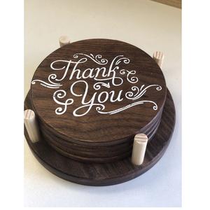 Sous-verres en bois à arrivée chaude tapis sous-verres en pierre boissons sous-verres en bois et taille personnalisée et ensemble d'utilisation de cadeau pour la maison - Product Image 3