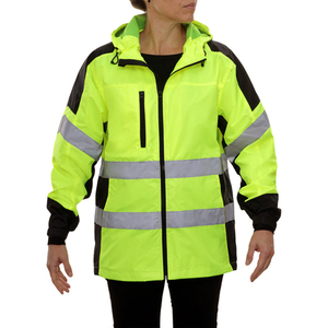 Chaqueta de seguridad de alta visibilidad, bombardero de alta visibilidad, forro con cremallera, transpirable, impermeable, ligera, chaqueta de seguridad personalizada para hombres - Product Image 4